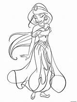 Jasmine Aladin Princesse Nuits Lampe Mille Conte Merveilleuse sketch template