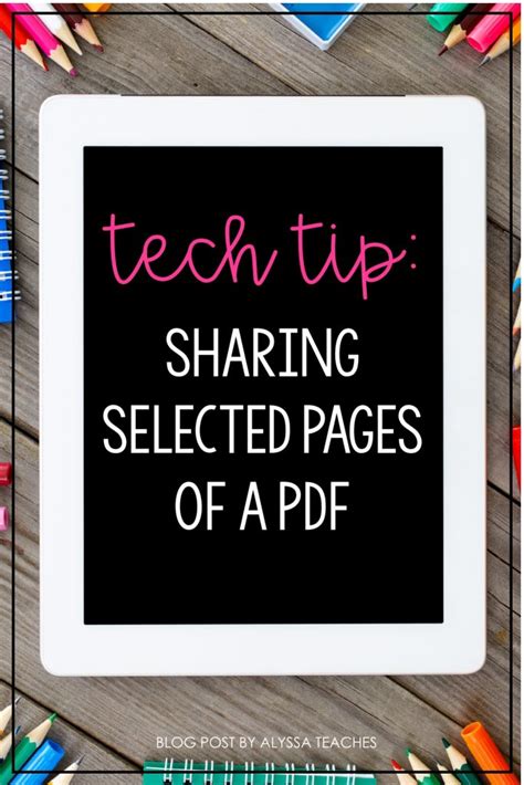 Tech Tip How To Share Part Of A Pdf Alyssa Teaches