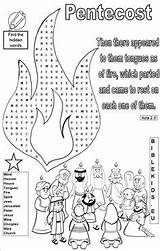 Bible Pentecost Crafts Sunday Kids School Coloring Activities Pages Holy Spirit Lessons Church Worksheet Children Worksheets Puzzle Mazes Biblekids Catholic sketch template