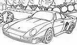 Porsche Coloring Pages Car Cars Sport Choose Board Kids sketch template