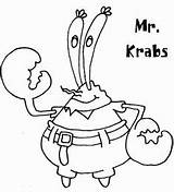 Spongebob Lobster Krabs Squarepants sketch template