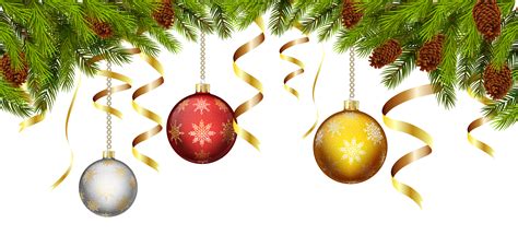 christmas balls with pine branch decoration png clip art image gallery yopriceville high