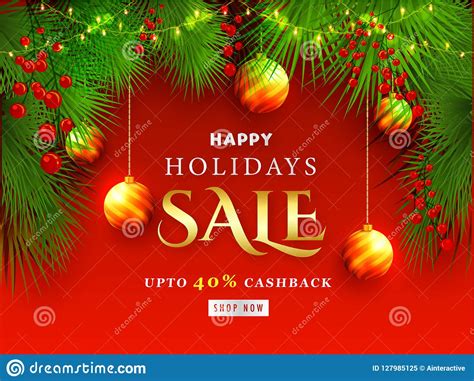 happy holidays sale banner promotional poster advertising flyer