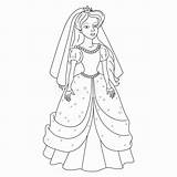 Princesse Coloriage Colorare Sposa Principessa Delicata Vestito Mariage Douce Gentle Couleurs Mariée sketch template