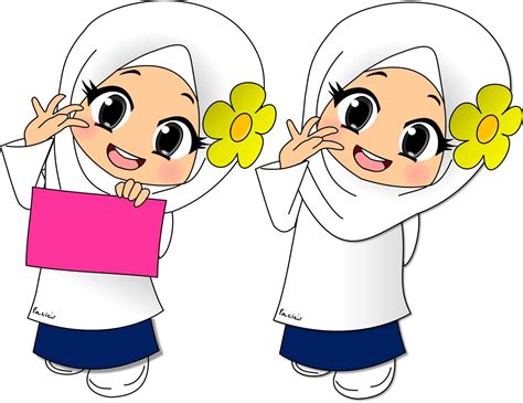 galeri gambar kartun muslimah lelaki  gambarcarton