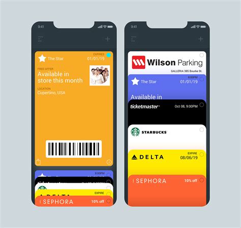 app concept design   apple wallet  behance