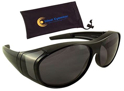 sun shield fit over sunglasses with polarized lenses by ideal eyewear