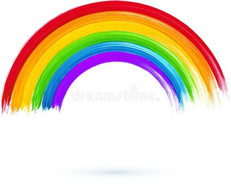 arco iris pintado acrílico ejemplo del vector ilustración del vector