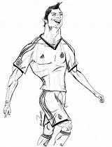 Coloring Ronaldo Cristiano sketch template