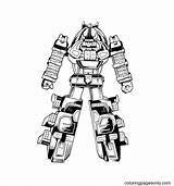 Rangers Megazord Fight sketch template