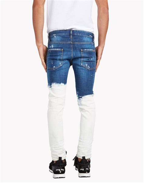 Dsquared2 Skinny Deep Dip Jeans 5 Pockets Men Dsquared2 Online Store