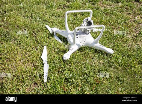 broken drone  grass  res stock photography  images alamy