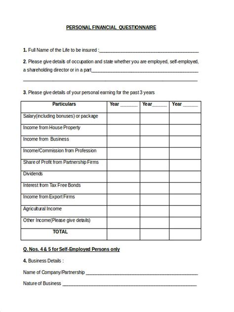 student questionnaire template    document template