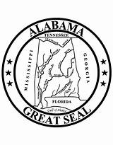 Alabama Seal State Coloring Pages Bestcoloringpages Symbols Bird Flower Kids Flag Popular Float sketch template