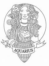 Aquarius Zodiac Verseau Signe Zodiaque Astrology Signos Fotolia Colouring Acuario Drawings Designlooter sketch template