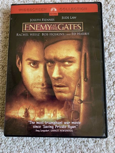 Enemy At The Gates Dvd 2001 Widescreen Jude Law Rachel Weisz Disc