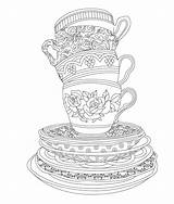 Tea Coloring Party Pages Adult Book Elegant Issuu Sheets Printable Adults Coffee Cup Colouring Drawing Choose Board sketch template