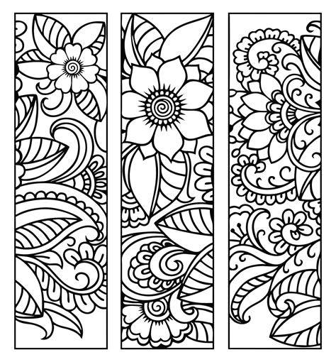 colouring  bookmarks printable