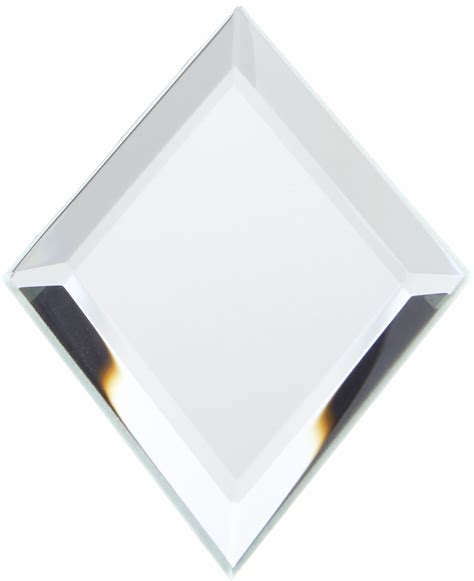 Plymor 3mm Beveled Glass Mirror 2 Inch X 3 Inch Pack Of 3 Diamond