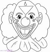 Clown Coloring Pages Face Creepy Evil Scary Getcolorings Clowns Getdrawings Printable Colorings sketch template