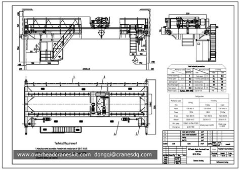 double girder overhead crane drawings  overhead crane manufacturer  exporter overhead