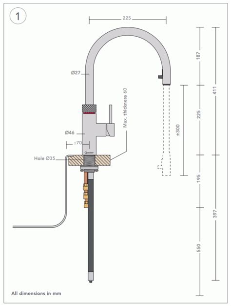 quooker xchr pro flex chrome boiling water tap whitakers  shipley