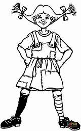 Pippi Coloring Longstocking Langstrumpf Calzelunghe Colorare Pipi Disegni Kostenlos Astrid Lindgren Ausmalbild Langkous Malvorlagen Kolorowanka Tegninger Ausmalen Ausdrucken Kleurplaat Druku sketch template