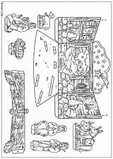 Kerststal Knutselen Basteln Nativity Scene Manualidades Bricolages Schoolplaten Educol sketch template
