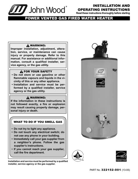 power vented gas fired water heater