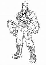 Coloring Pages America Captain War Superhero Machine sketch template