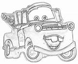 Mater Coloring Pages Cars Mcqueen Tow Lightning Printable Disney Color Getcolorings Car Getdrawings Drawing Printablee Ford Via Side Mustang Print sketch template