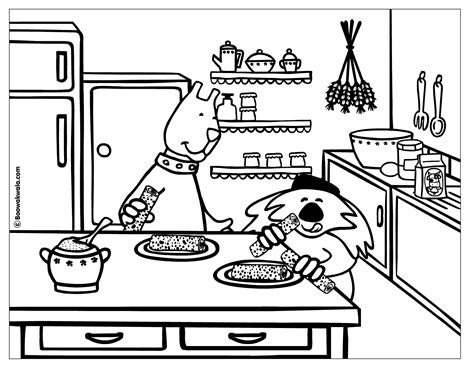 kitchen coloring pages  printable