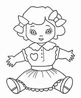 Coloring Doll Pages Getdrawings Barbie sketch template