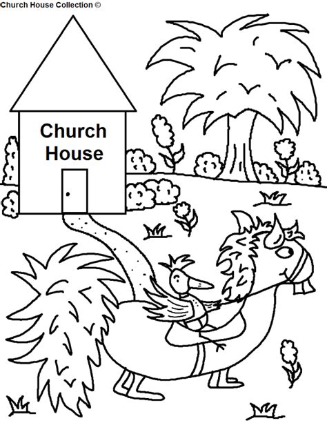 coloring page  church   quality file