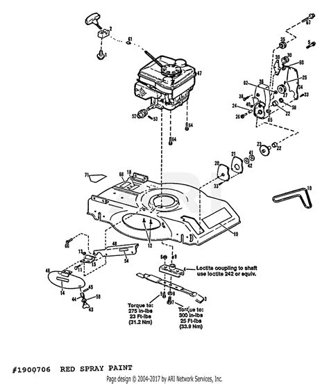 troy bilt rs hp   propelled sn   parts diagram  engine  gear case