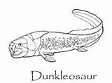 Coloring Dunkleosteus Pages Template sketch template