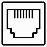 Ethernet Icon Utp Rj45 Icons Vectorified sketch template
