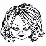 Chucky Chuckie Tattoo Addams Vectorkhazana Krueger Aufkleber sketch template