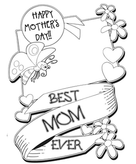 coloring mothers day cards printable   hands  amazing
