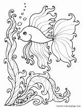Coloring Ocean Pages Underwater Scene Outdoor Waves Adult Color Plants Life Drawing Printable Kids Getcolorings Getdrawings Colorings Paintingvalley sketch template