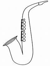 Saxophone sketch template