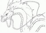 Spirited Away Coloring Haku Pages Sketch Dragon Line Library Clipart Clip Print sketch template