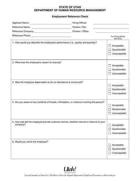 utah employment reference check form fill  sign