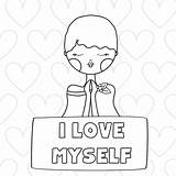 Coloring Self Esteem Pages Confidence Positive Popular sketch template