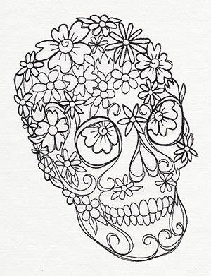 flower skull urban threads unique  awesome embroidery designs