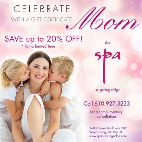 mother s day spa at spring ridge specials medspa wyomissing spa