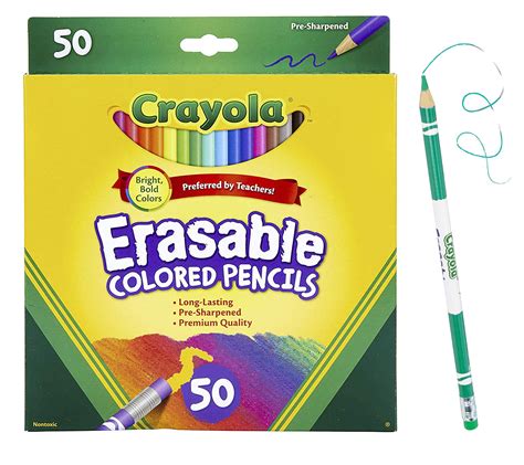 crayola erasable colored pencils   school supplies  count