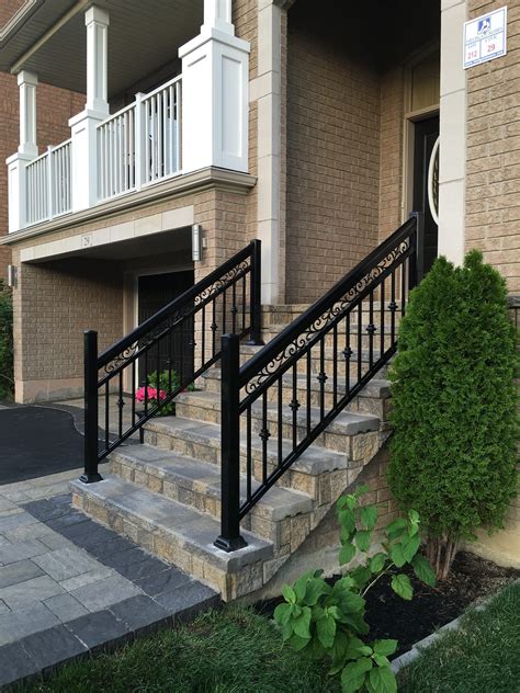 porch aluminum steps railing orangeville toronto aluminum railings