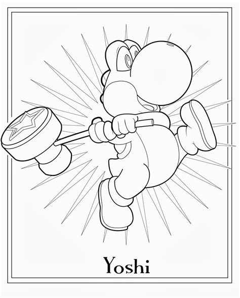 yoshi coloring pages printable fcp