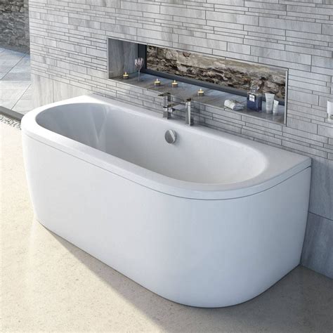 Cayman D Shaped Doubled Ended Back To Wall Bath Now £199 99 Saving